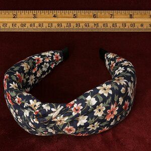 Floral Padded Knotted Headband-Boho Fabric Top Knot Hair-J051